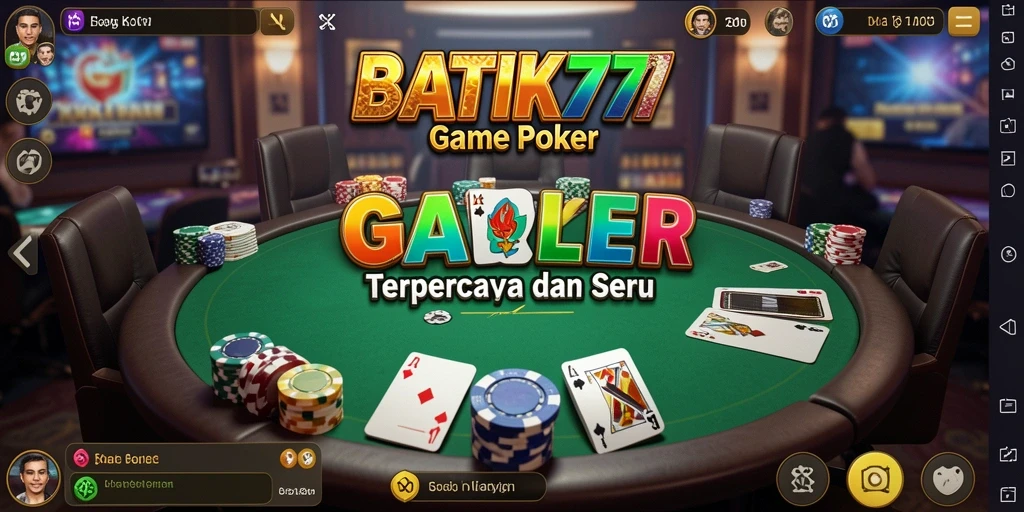 Screenshot gameplay BATIK77 menunjukkan momen seru bermain Poker.