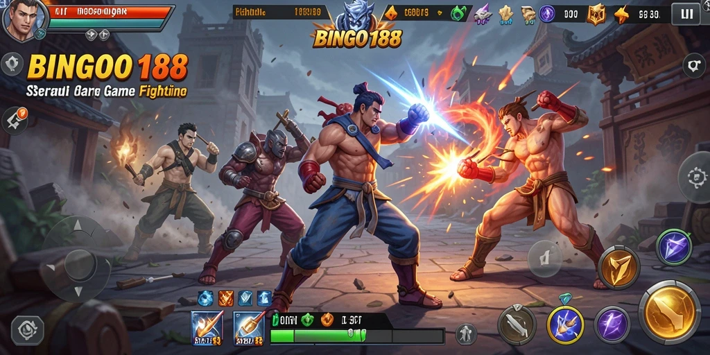Tampilan gameplay Fighting yang seru dan mendebarkan.