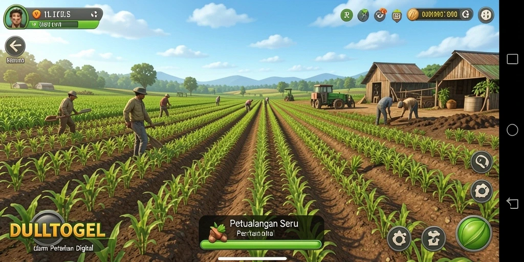Tampilan gameplay menarik dalam dunia pertanian DULTOGEL.