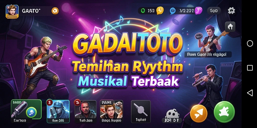 Screenshot gameplay GADAITOTO menampilkan interaksi musik yang seru.