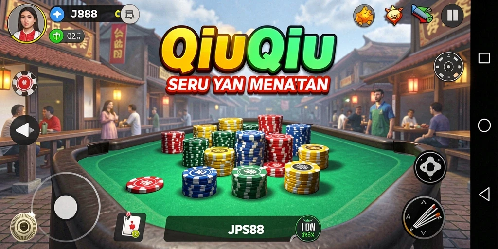 Screenshot JPS88 menampilkan aksi menarik gameplay QiuQiu.