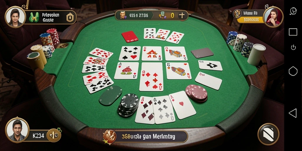 Tampilan gameplay seru K234 dengan fitur Gaple yang mendebarkan.