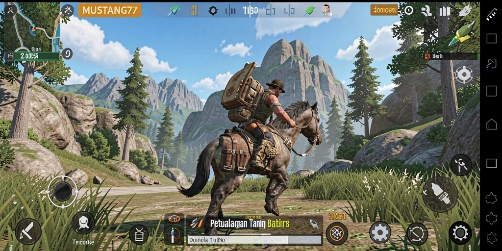 Gameplay seru di dunia terbuka MUSTANG77.