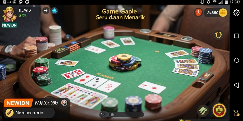 Gameplay seru dalam NEWIDN, permainan Gaple yang menarik.