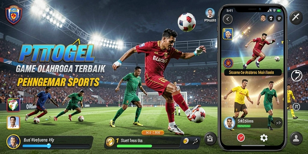 Screenshot PTTOGEL menampilkan adegan pertandingan olahraga yang intens.