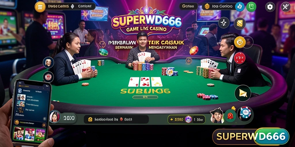 Tampilan gameplay SUPERWD666 yang menakjubkan dalam Live Casino.