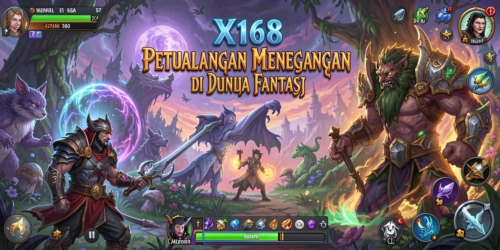 Gameplay menegangkan X168 dengan pemandangan yang menakjubkan.